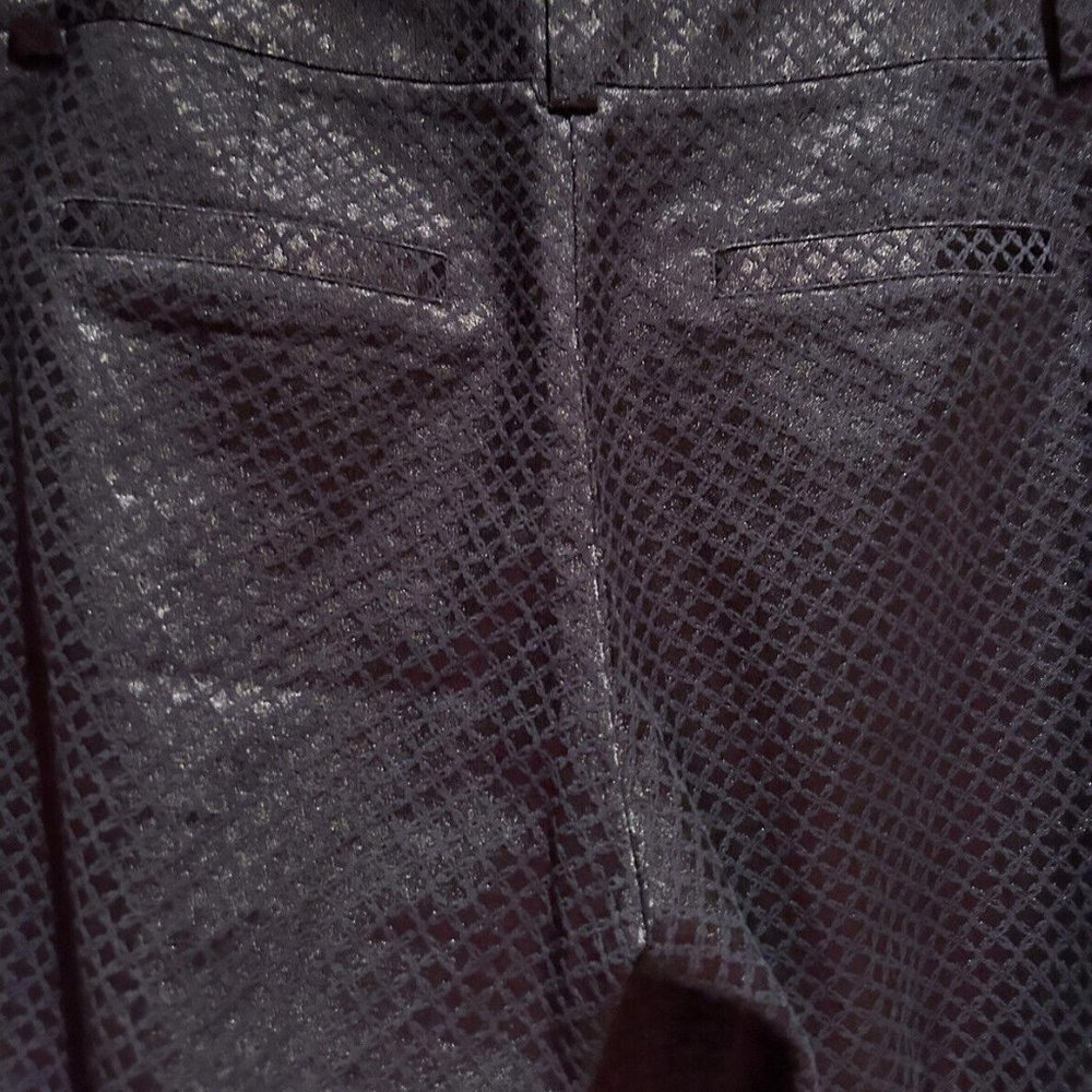 Designer Cache - Size 4 Pants Patterned Navy Tape… - image 4